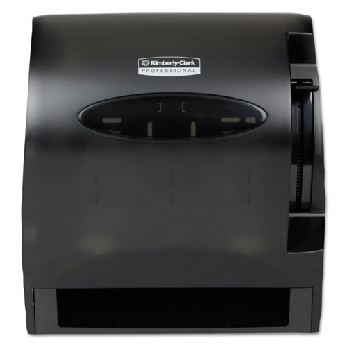 Lev-R-Matic Roll Towel Dispenser, 13 3/10w x 9 4/5d x 13 1/2h, Smoke | by Plexsupply