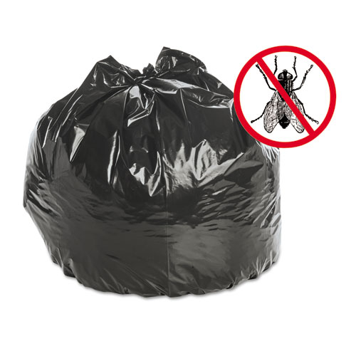 Stout® by Envision™ Insect-Repellent Trash Bags, 35 gal, 2 mil, 33" x 45", Black, 80/Box