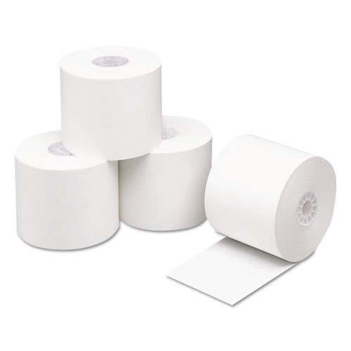 DIRECT THERMAL PRINTING PAPER ROLLS, 0.69" CORE, 2.25" X 400 FT, WHITE, 24/CARTON
