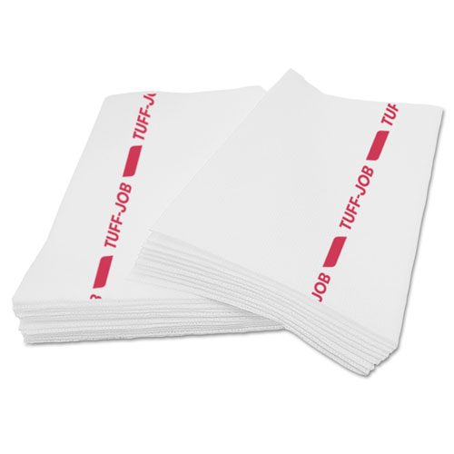 Busboy Guard Antimicrobial Towels, White/red, 12 X 24, 20/pack, 12 Packs/carton
