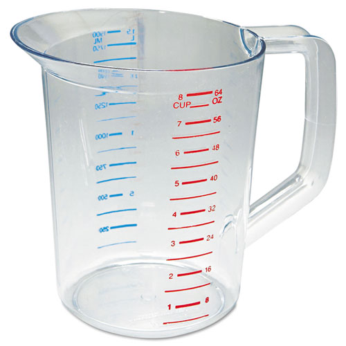 Rubbermaid® Commercial Bouncer Measuring Cup, 2 qt, Clear