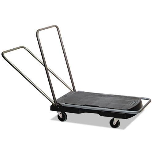 UTILITY-DUTY HOME/OFFICE CART, 250 LB CAPACITY, 20.5 X 32.5, PLATFORM, BLACK