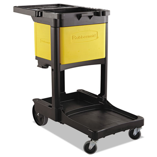 Image of Locking Cabinet, For Rubbermaid Commercial Cleaning Carts, Yellow