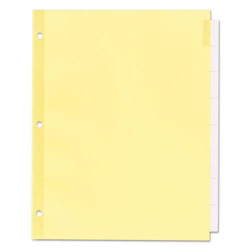 Image of Office Essentials™ Plastic Insertable Dividers, 8-Tab, 11 X 8.5, Clear Tabs, 1 Set