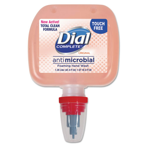 Dial® Professional Antimicrobial Foaming Hand Wash, Original, 1.25 L, Duo Dispenser Refill, 3/Carton