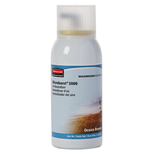 Image of Microburst 3000 Refill, Ocean Breeze, 2 oz Aerosol Spray, 12/Carton