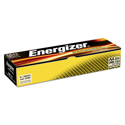 Energizer® Industrial Alkaline Batteries, AA, 24 Batteries/Box