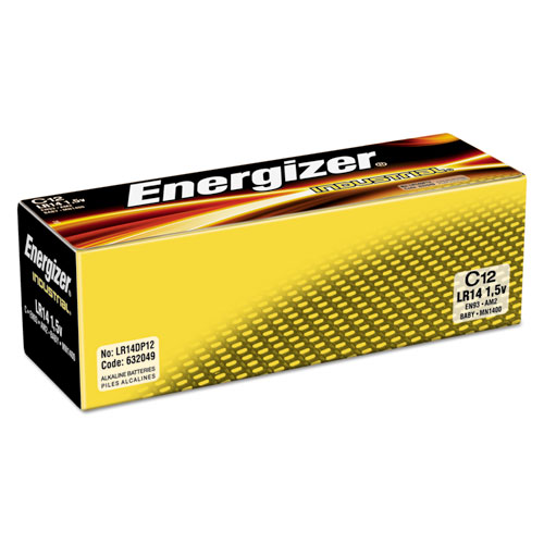Energizer® Industrial Alkaline Batteries, C, 12 Batteries/Box