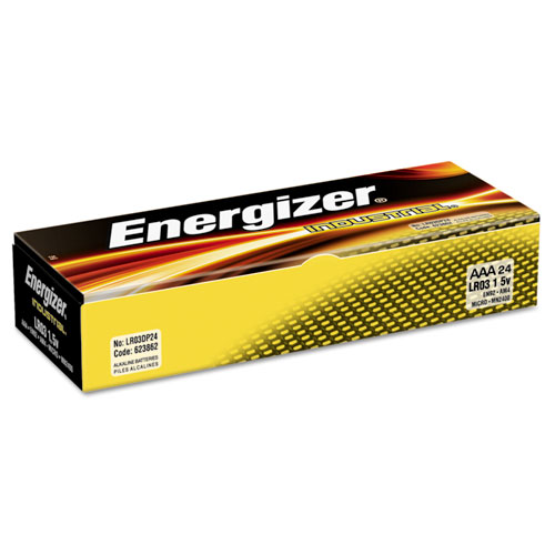 Energizer® Industrial Alkaline Batteries, AAA, 24 Batteries/Box