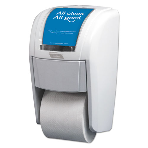 Tandem High Capacity Bath Tissue Dispenser, 6.9 x 6.9 x 12.3, White