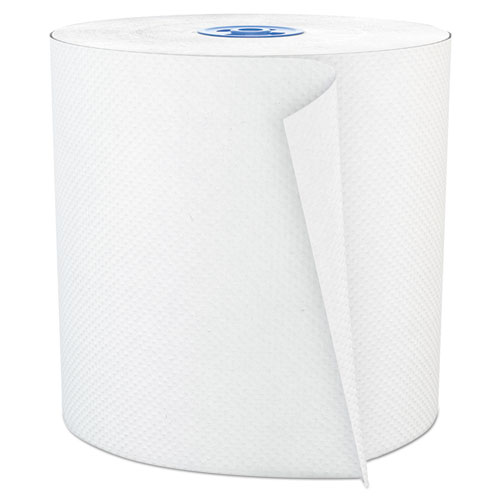 Perform Hardwound Roll Towels for Tandem Dispensers, 1-Ply, 7.5" x 1,050 ft, Ultra White, 6/Carton