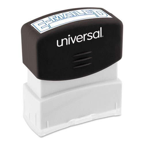 Image of Message Stamp, E-MAILED, Pre-Inked One-Color, Blue