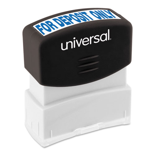 Image of Message Stamp, for DEPOSIT ONLY, Pre-Inked One-Color, Blue