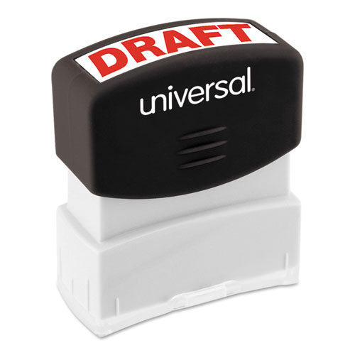 Image of Universal® Message Stamp, Draft, Pre-Inked One-Color, Red