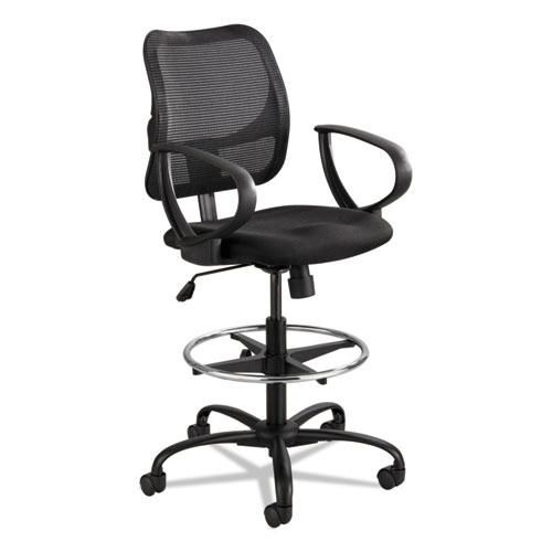 Image of Safco® Vue Series Mesh Extended-Height Chair, Supports Up To 250 Lb, 23" To 33" Seat Height, Black Fabric
