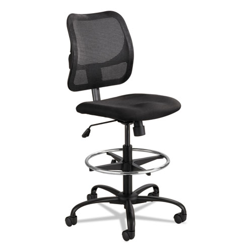 Safco® Vue Series Mesh Extended-Height Chair, Supports Up To 250 Lb, 23" To 33" Seat Height, Black Fabric