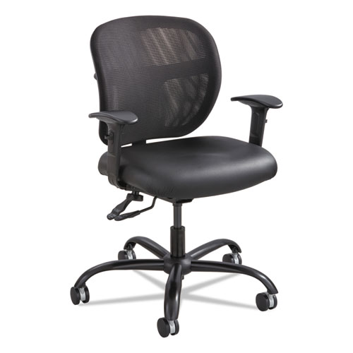 Vue Intensive-Use Mesh Task Chair, Supports up to 500 lbs., Black Seat/Black Back, Black Base