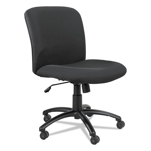 Uber Big and Tall Series Mid Back Chair, Supports up to 500 lbs., Black Seat/Black Back, Black Base