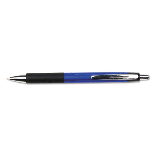 Comfort Grip Retractable Ballpoint Pen, Medium 1mm, Blue Ink/Barrel, Dozen