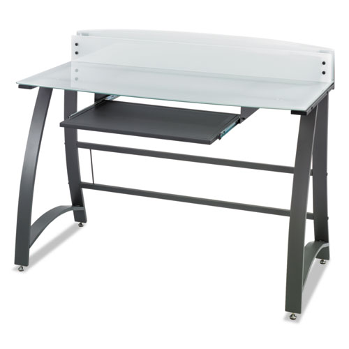 Image of Safco® Xpressions 47" Computer Desk, 47" X 23" X 37", Frosted/Black