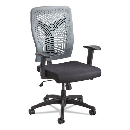 VOICE SERIES TASK CHAIR, SUPPORTS UP TO 250 LBS., BLACK SEAT/CHARCOAL BACK, PEWTER BASE