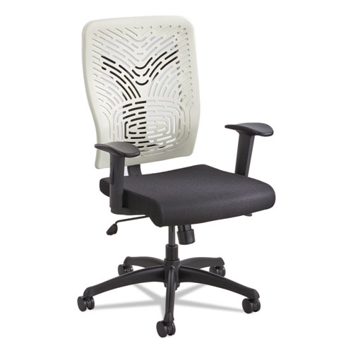 VOICE SERIES TASK CHAIR, SUPPORTS UP TO 250 LBS., BLACK SEAT/LATTE BACK, SILVER BASE