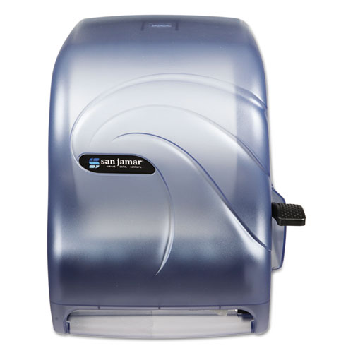 Lever Roll Towel Dispenser, Oceans, 12.94 x 9.25 x 16.5, Arctic Blue