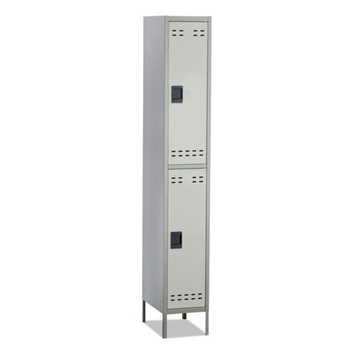 Safco® Double-Tier Locker, 12W X 18D X 78H, Two-Tone Gray