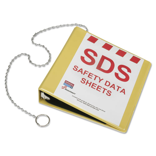 7510016236240 SKILCRAFT Global Harmonized System Safety Data Sheet Binder, 3 Rings, 2" Capacity, 11 x 8.5, Yellow