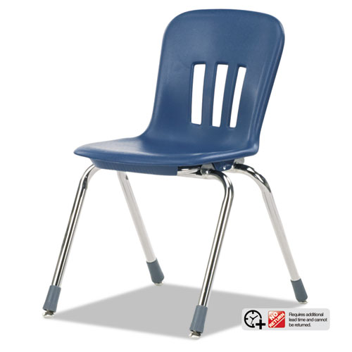 Virco® Metaphor Series Classroom Chair, 161/2" Seat Height, Navy Blue