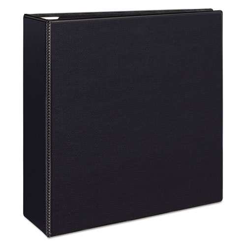 Image of Heavy-Duty View Binder with DuraHinge and Locking One Touch EZD Rings, 3 Rings, 4" Capacity, 11 x 8.5, Black