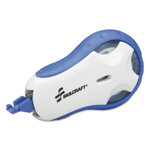 7510013383317 SKILCRAFT Correction Tape, Refillable, Clear/White/Blue  Applicator, 12 m