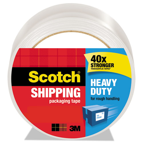 Scotch® 3850 Heavy-Duty Packaging Tape, 1.88" x 54.6yds, 3" Core, Clear