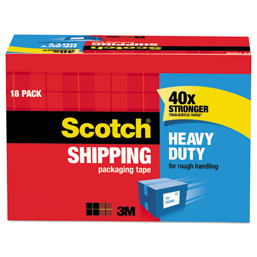 Scotch® 3850 Heavy-Duty Packaging Tape Cabinet Pack, 1.88" x 54.6yds, 3" Core, 18/Pack