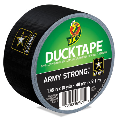 Duck® U.S. Army DuckTape, 1.88" x 10 yds, 3" Core, Black/Gold