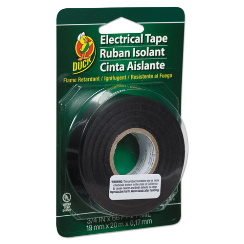 Duck® Pro Electrical Tape, 3/4" x 66 ft, 1" Core, Black