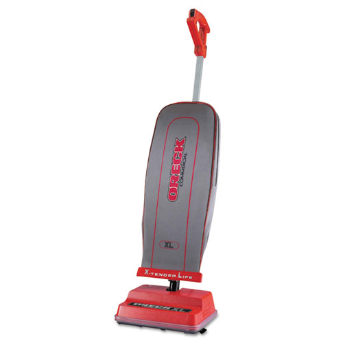 Image of Oreck Commercial U2000R-1 Upright Vacuum, 12" Cleaning Path, Red/Gray
