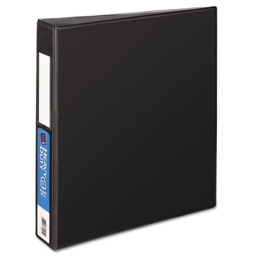 Image of Heavy-Duty Non-View Binder with DuraHinge and One Touch EZD Rings, 3 Rings, 1.5" Capacity, 11 x 8.5, Black