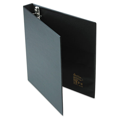 Heavy-Duty Non-View Binder with DuraHinge and One Touch EZD Rings, 3 Rings, 1" Capacity, 11 x 8.5, Black