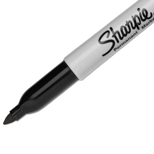 Image of Sharpie® Fine Tip Permanent Marker, Fine Bullet Tip, Black, Dozen