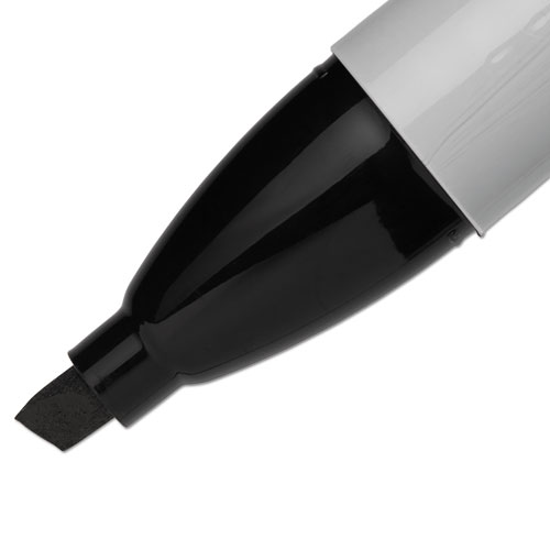 Chisel Tip Permanent Marker, Medium, Black, Dozen