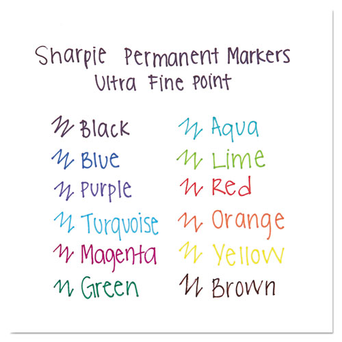 Image of Sharpie® Ultra Fine Tip Permanent Marker, Ultra-Fine Needle Tip, Black, Dozen