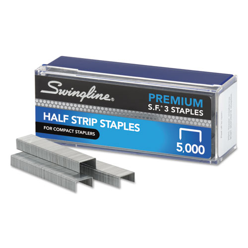 Image of Swingline® S.F. 3 Premium Staples, 0.25" Leg, 0.5" Crown, Steel, 5,000/Box