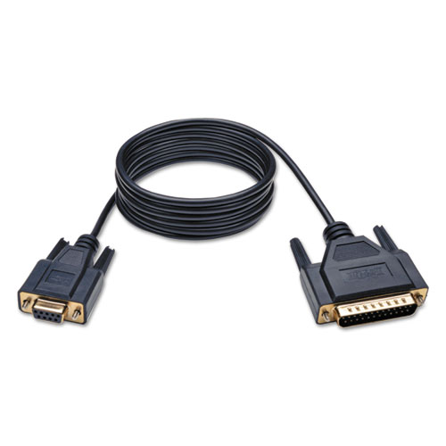NULL MODEM SERIAL DB9 SERIAL CABLE, DB9 TO DB25 (F/M), 6 FT., BEIGE