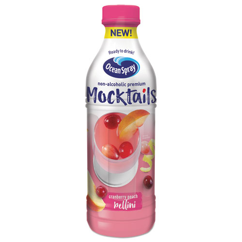 Ocean Spray® Mocktails, Cranberry Peach Bellini, 1 L, 8/Carton