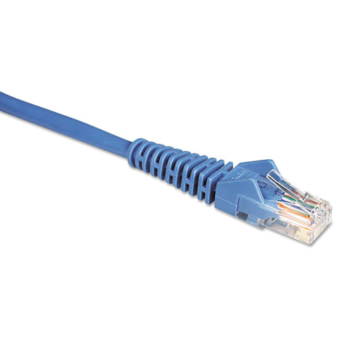 Cat6 Gigabit Snagless Molded Patch Cable, RJ45 (M/M), 25 ft., Blue | by Plexsupply