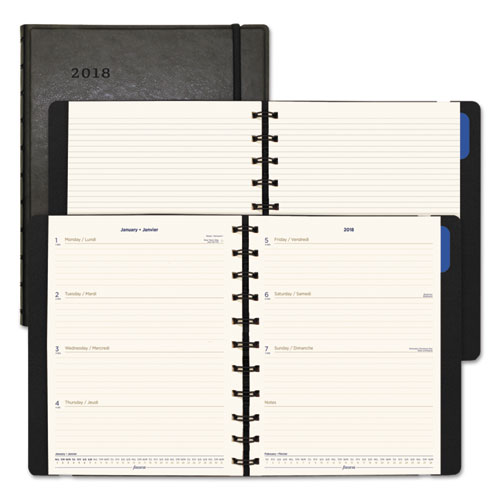Filofax® Soft-Touch Weekly Planner, 10 3/4 x 8 1/2, Black, 2018
