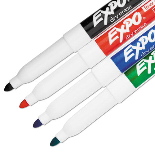 Image of Expo® Low-Odor Dry Erase Marker Office Value Pack, Fine Bullet Tip, Assorted Colors, 36/Pack
