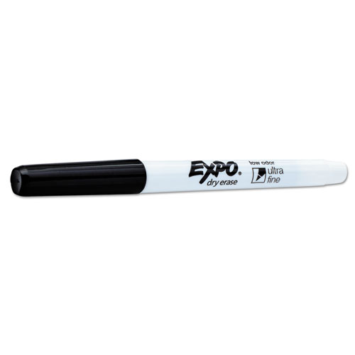 Low-Odor Dry Erase Marker Office Pack, Extra-Fine Needle Tip, Black, 36/Pack
