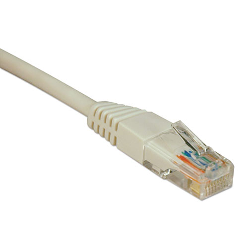 Cat5e 350MHz Molded Patch Cable, RJ45 (M/M), 25 ft., White | by Plexsupply